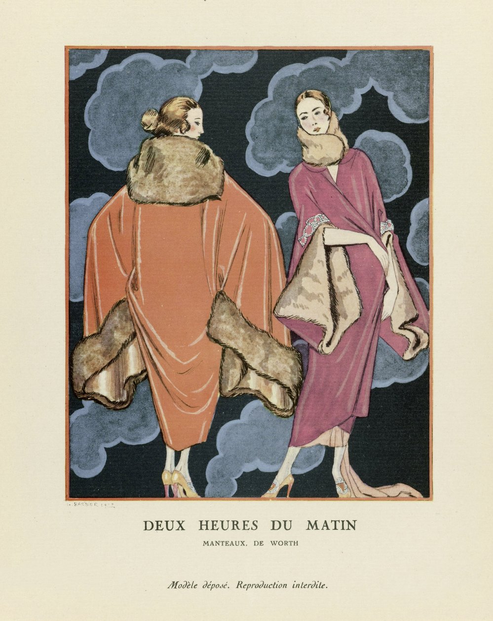 Sabah iki, bar. 1923 (kalıp baskısı) by Georges Barbier