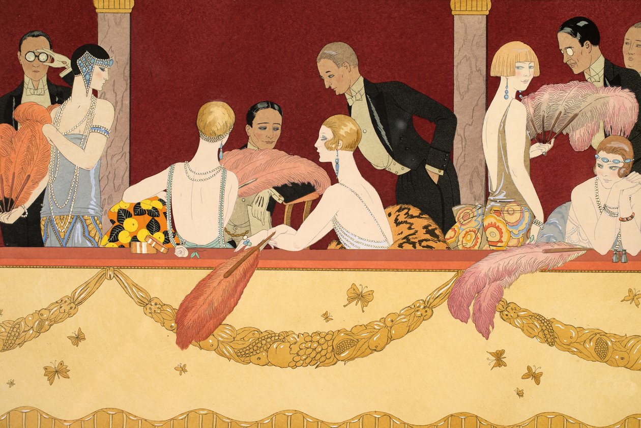 H. Reidel tarafından kazınmış Eventtails by Georges Barbier