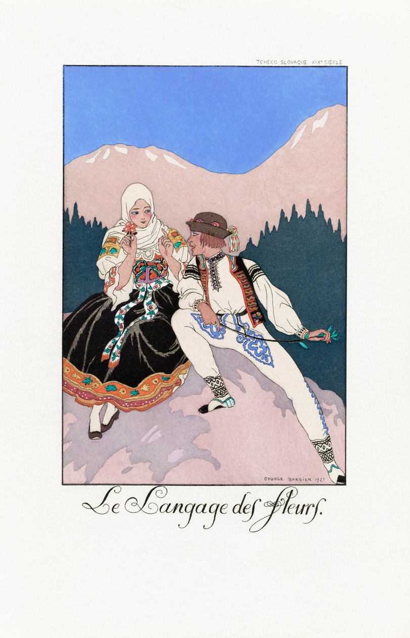 George Barbier illüstrasyonu. by Georges Barbier