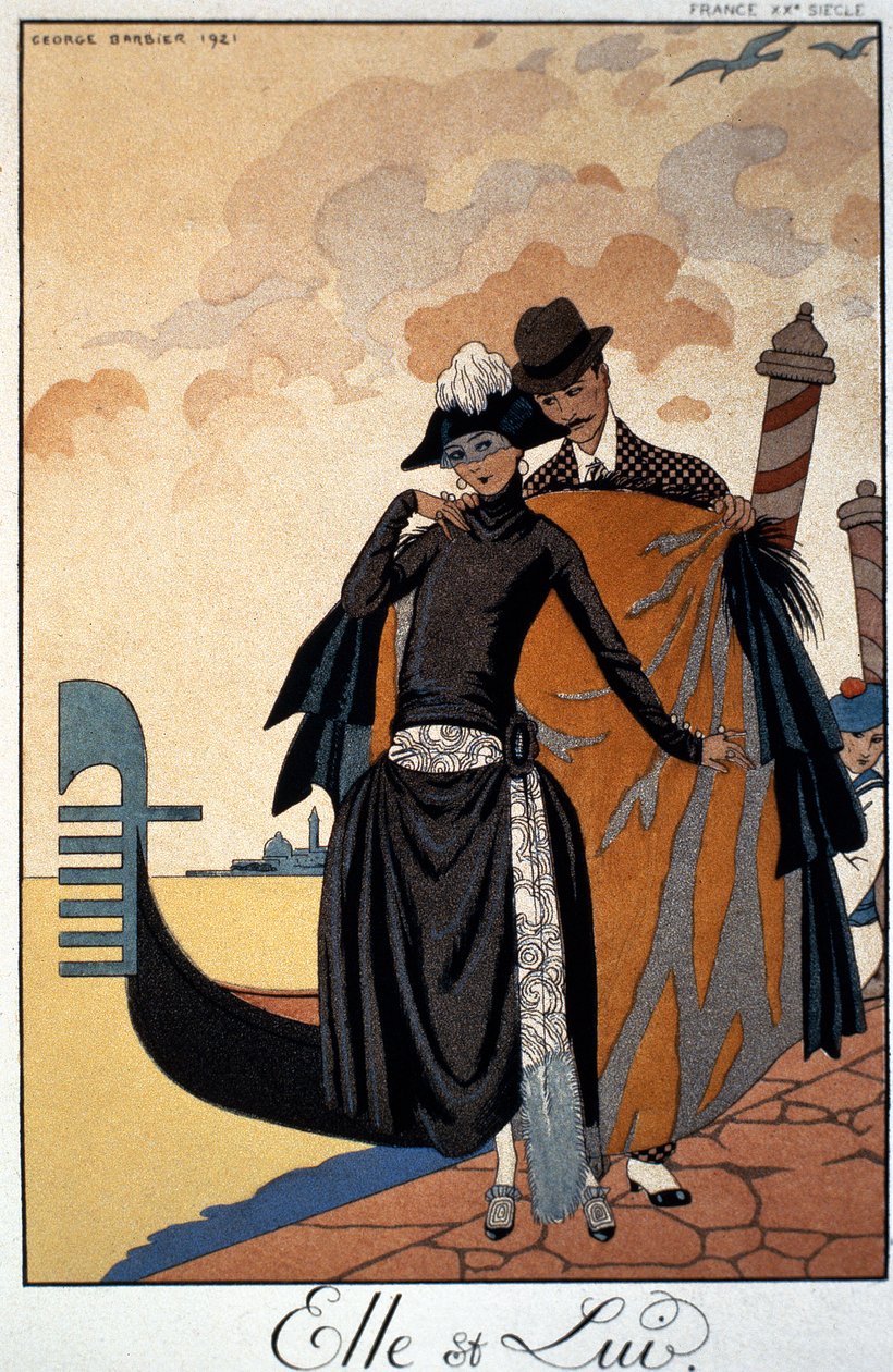 O ve O, Moda İllüstrasyonu by Georges Barbier