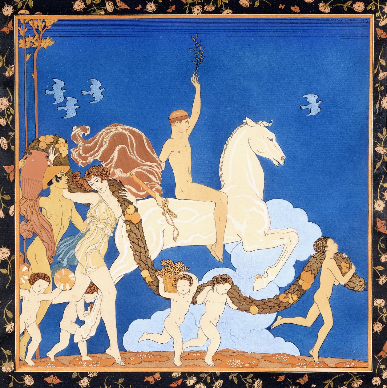 Beyaz At, c.1917-1920 (şablon) by Georges Barbier