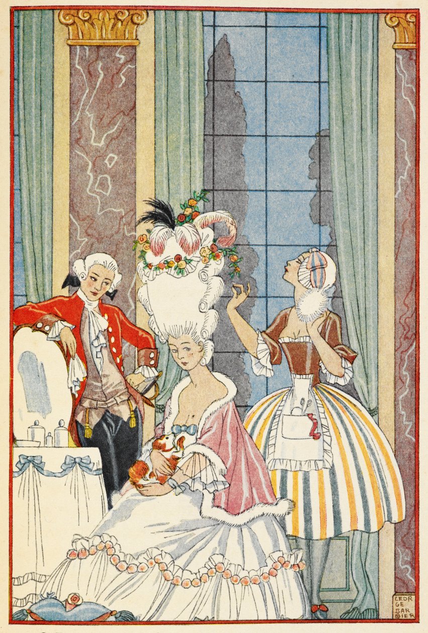 La France au 18me siècle. On sekizinci yüzyılın Fransız aristokrasisi. by Georges Barbier