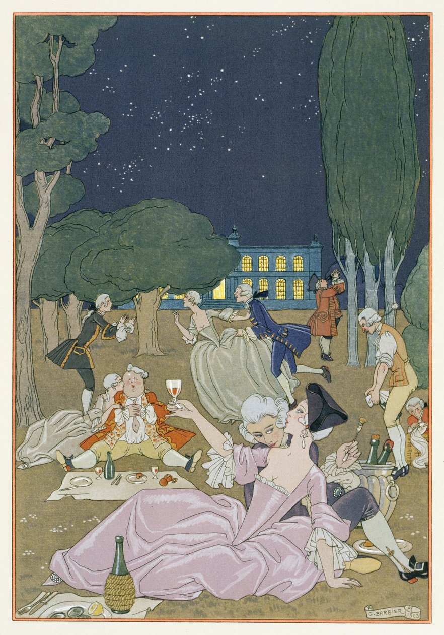 Çimenlerin Üzerinde, Paul Verlaine (1844-96) 1923 (kalıp baskısı) tarafından 