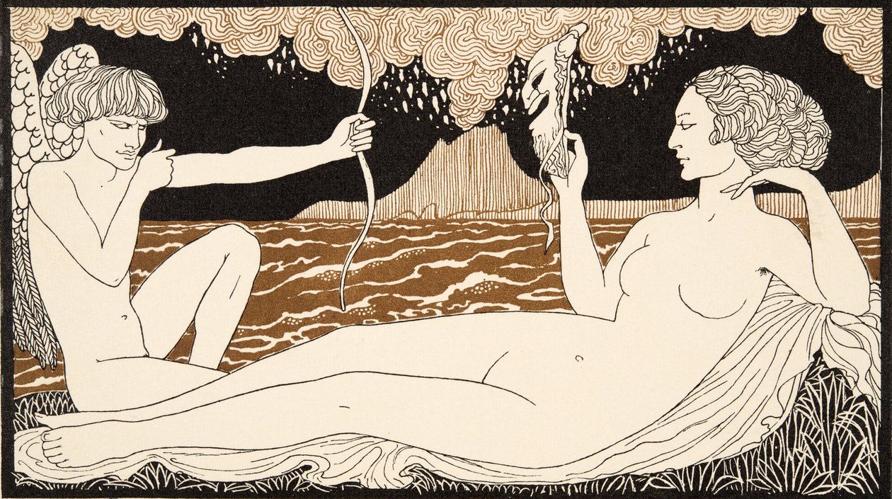 Personages de Comedie, Ön Kapaktan detay, pub. 1922 (pochoir baskı) by Georges Barbier