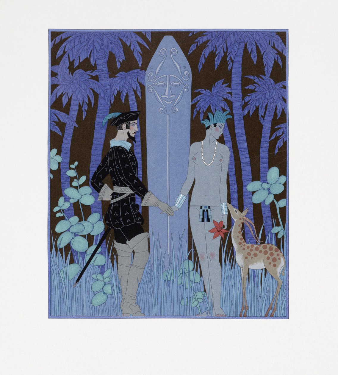 Pocahontas, Prenses (Pocahontas, Prenses) by Georges Barbier