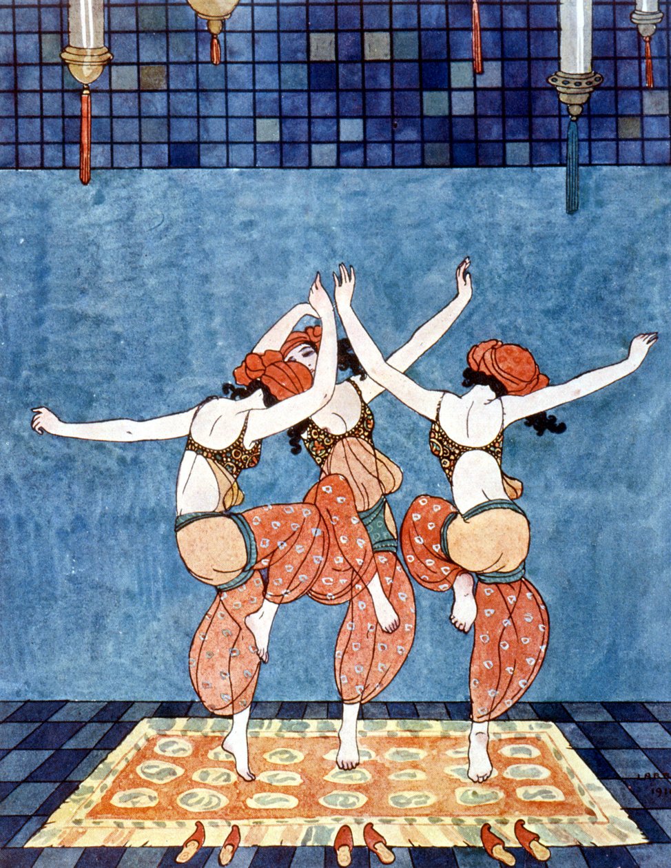 Prenses Şehrazad (Şehrazad) (binbir gece masalları). George Barbier