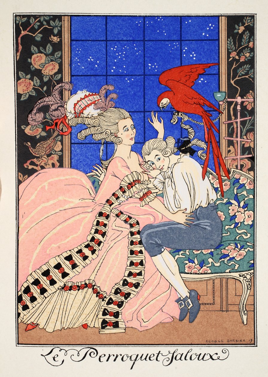 Kıskanç Papağan by Georges Barbier