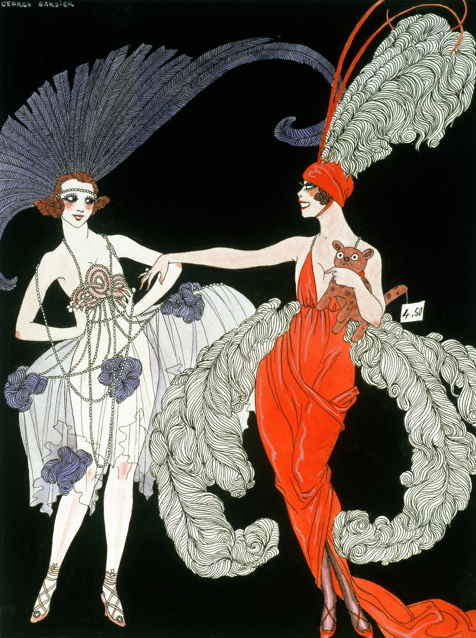 Satın Alma (kağıt üzerine kalem, mürekkep ve sulu boya) by Georges Barbier