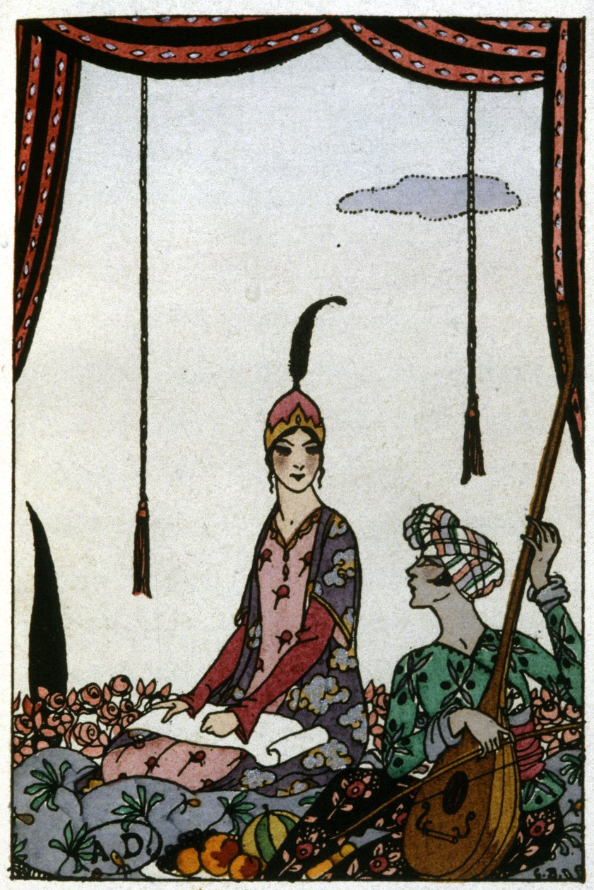 Saba kraliçesi, yak. 1920 (çizim) by Georges Barbier