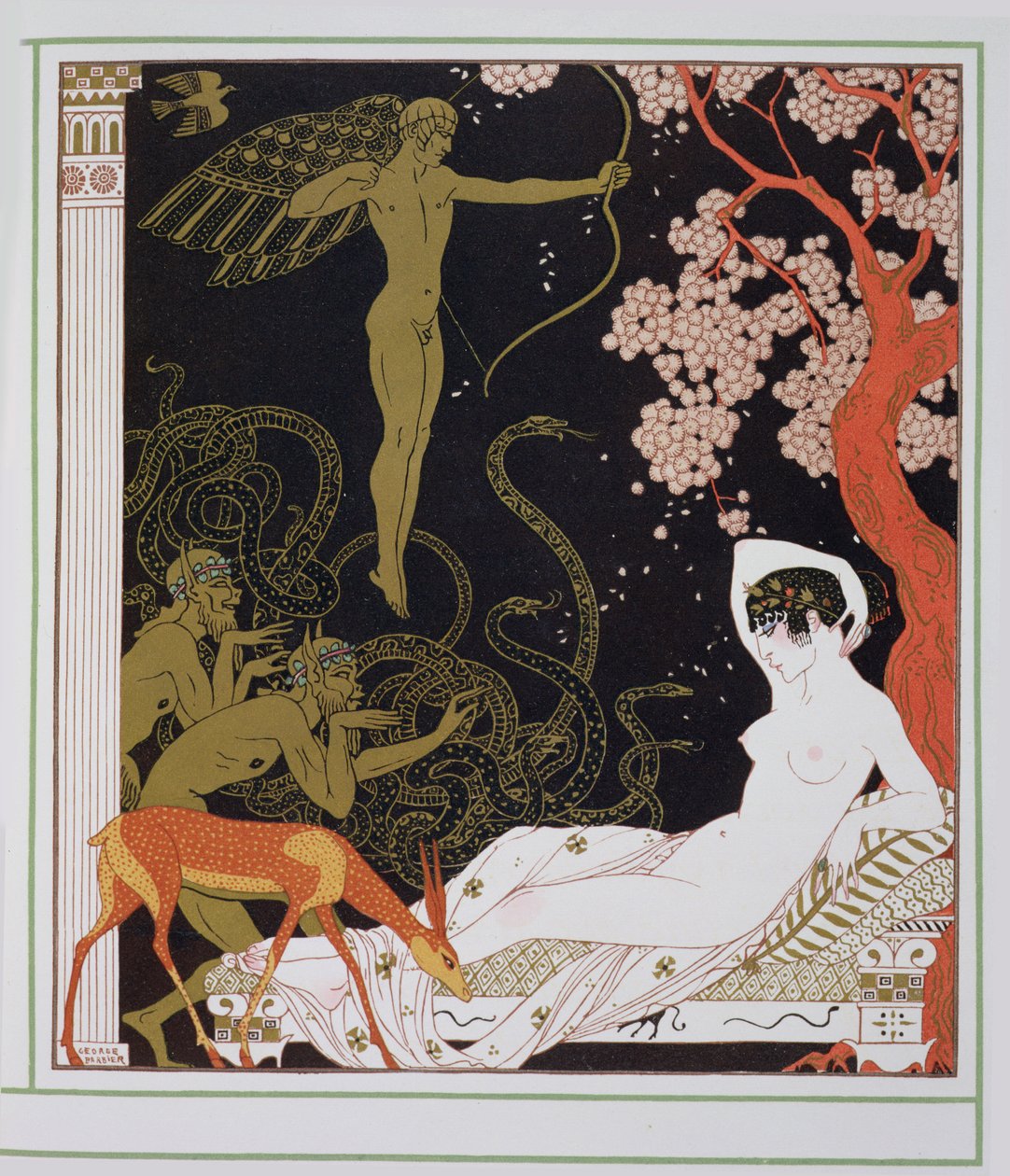 Venüs veya La belle Hélène (renkli taş) by Georges Barbier