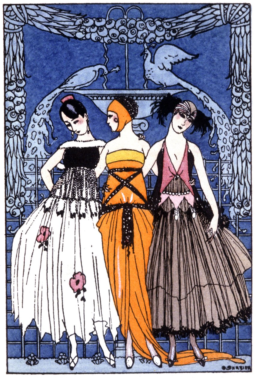 üç Güzeller, c. 1920 (gravür) by Georges Barbier