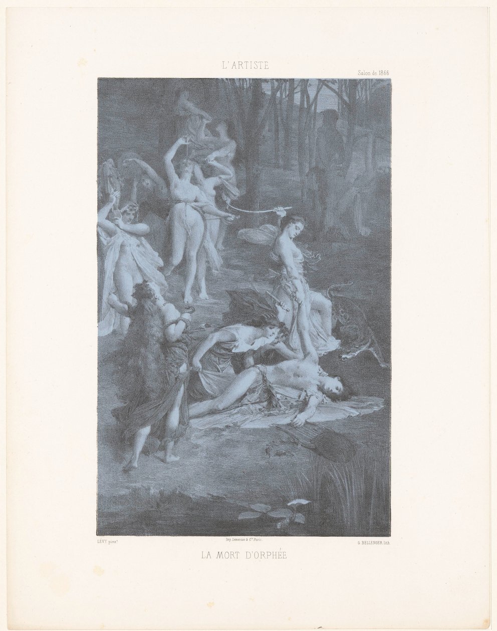 Orpheus, Bacchantes tarafından öldürülür. La mort d