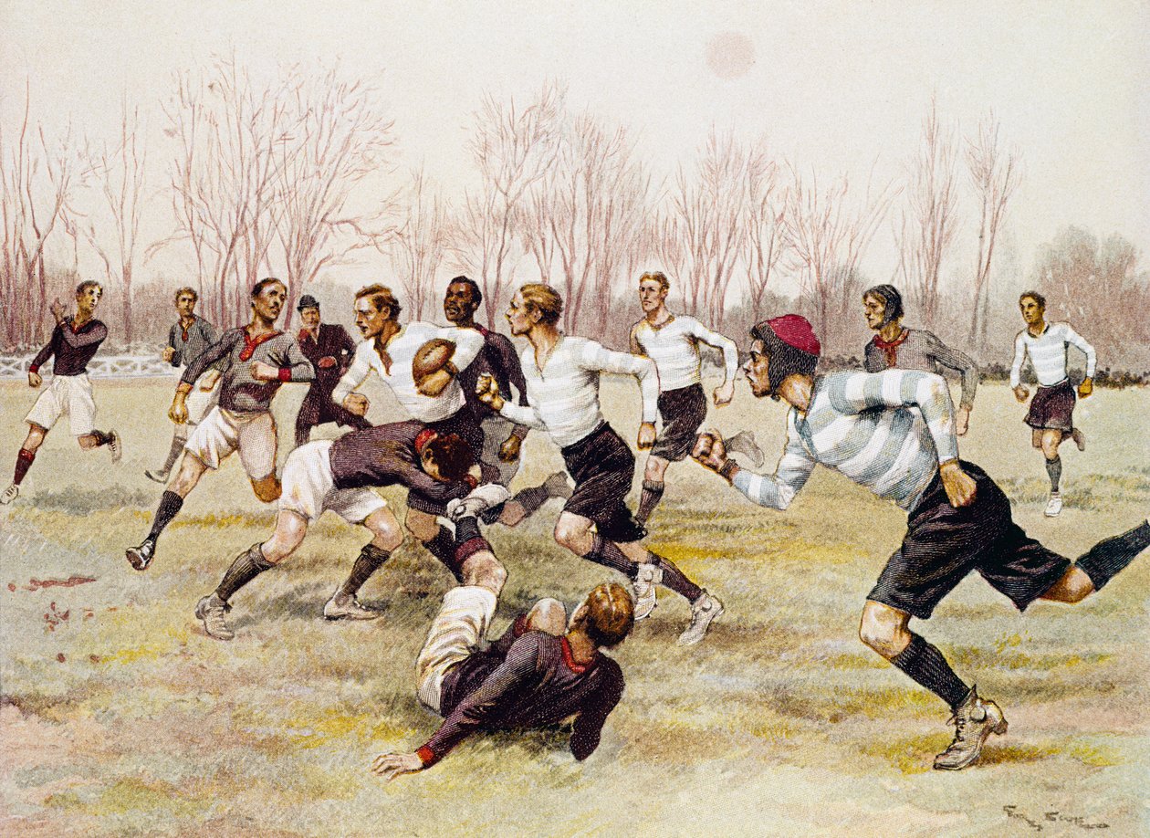 Foot Ball (Rugby), Parc de Saint Cloud'da şampiyonluk maçı, Spor takvimi, Şubat by Georges Bertin Scott