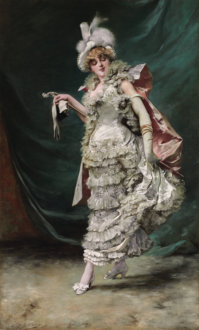 Balo için giyinmiş by Georges Clairin