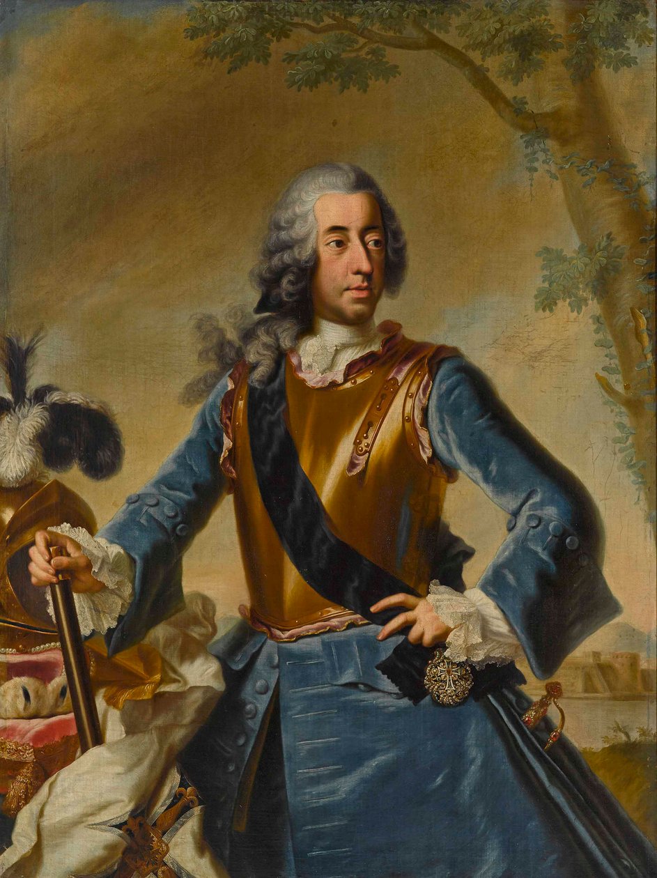 Bavyera Clemens August (1700-1761), Cermen Düzeninin Büyük Üstadı olarak Köln Başpiskoposu - George Desmarees (1697-1776). Tuval üzerine yağlı boya, yaklaşık 1746. Ebat : 155x114,5 cm Özel Koleksiyon by Georges Desmarées