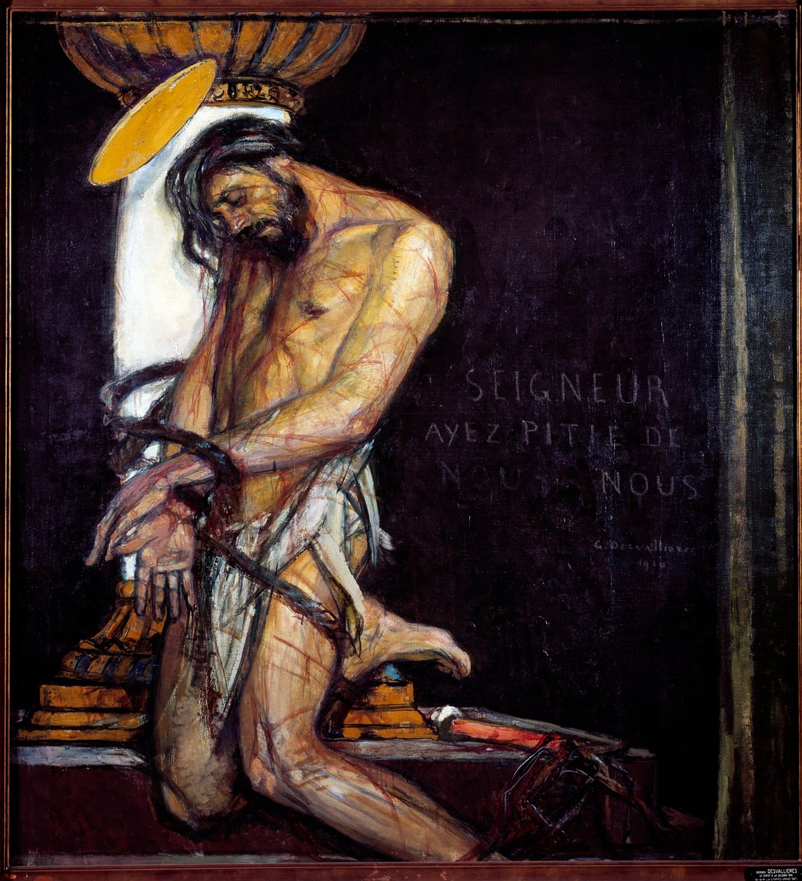 İsa'nın Sütunlu Tablosu Georges Desvallieres (1861-1950) 1910 Paris, Ulusal Modern Sanat Müzesi by Georges Desvallieres