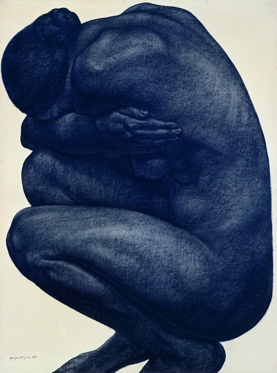 Çömelmiş Kadın Çıplak, 1916. by Georges Dorignac