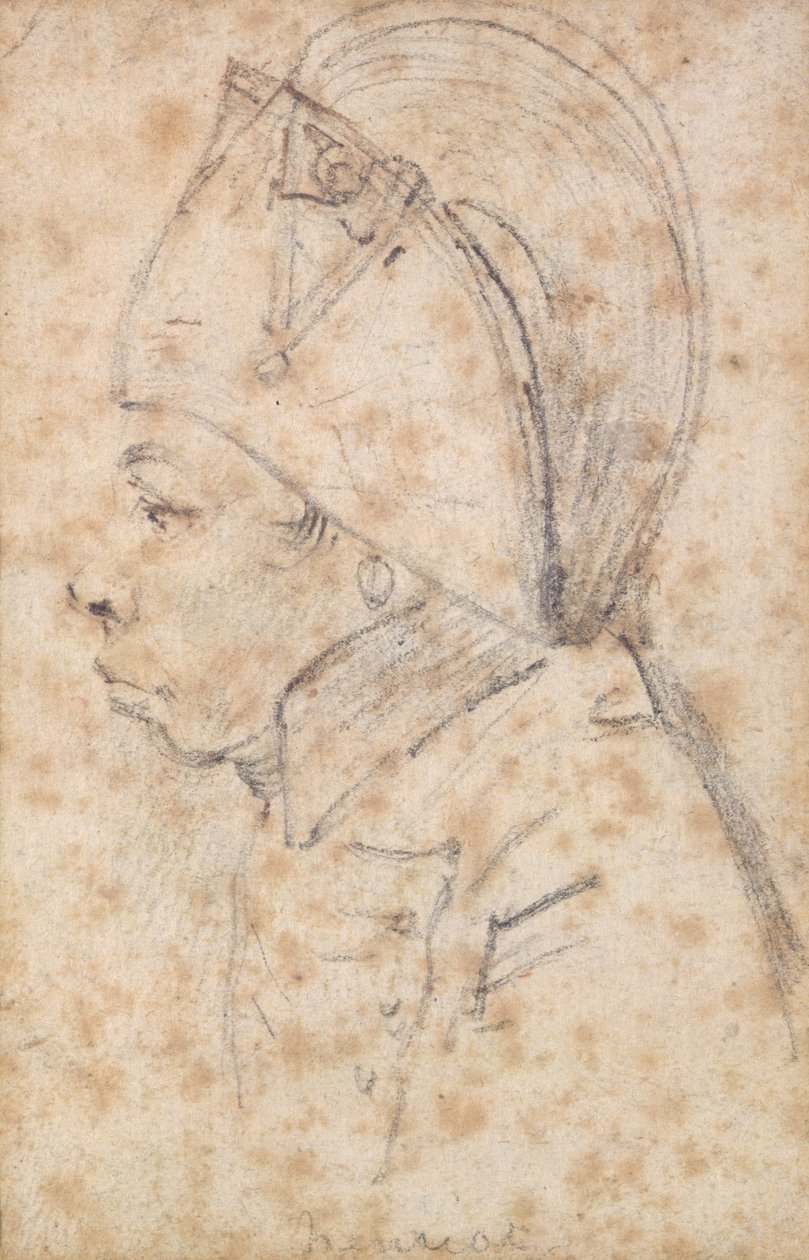 François Hanriot (1761-94) (kağıt üzerine kurşun kalem) by Georges Francois Gabriel