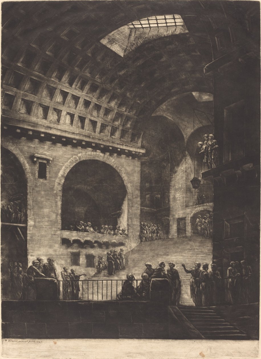 Hapishane Görünümü by Georges François Blondel