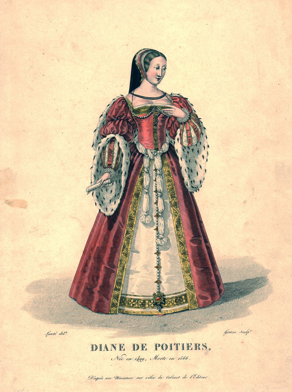 Diane de Poitiers, 19. yüzyılın başlarında. by Georges Jacques Gatine
