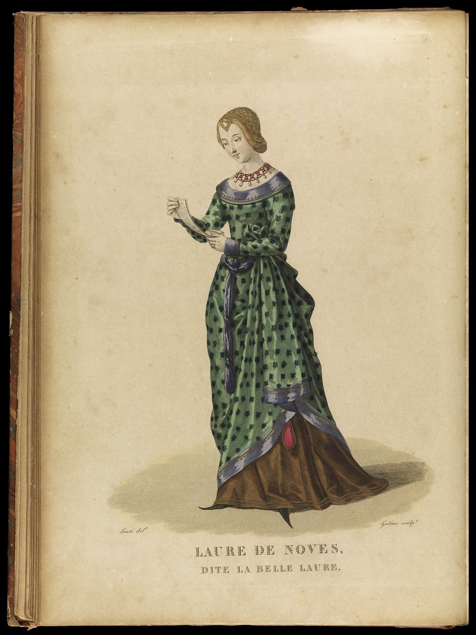 Laura de Noves 1310-1348, 18. yüzyıl sonu. by Georges Jacques Gatine