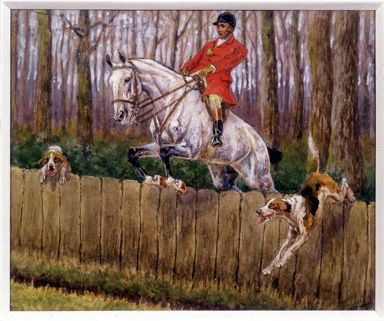 Avcılık - Georges La Roque tarafından 1900 dolaylarında çizim by Georges La Roque