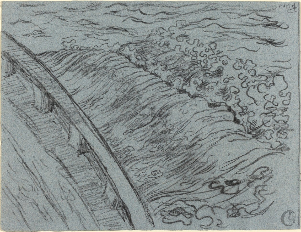 Bir Teknenin Kenarında Deniz, Brittany by Georges Lacombe