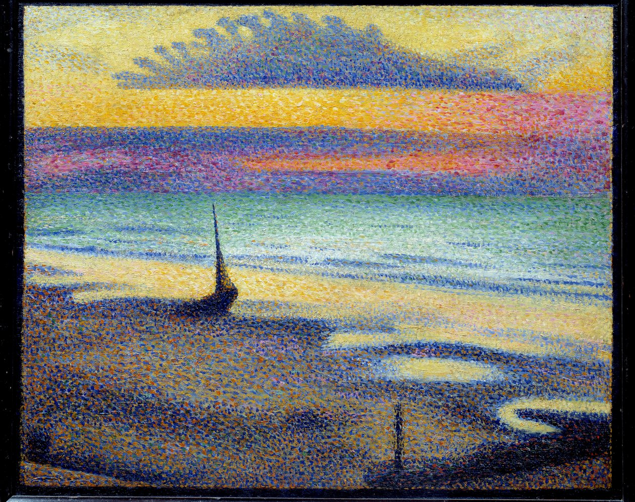 Soygunda Plaj (Knokke-Heist veya Knokke-Heist, Belçika). Resim Georges Lemmen (1865-1916) Ec. Bel. by Georges Lemmen