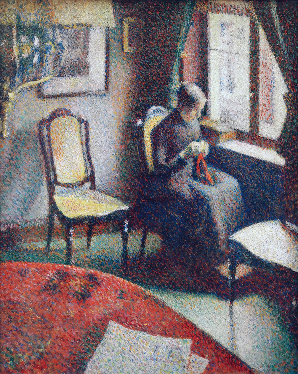 Pencerede dikiş yapan kadın by Georges Lemmen