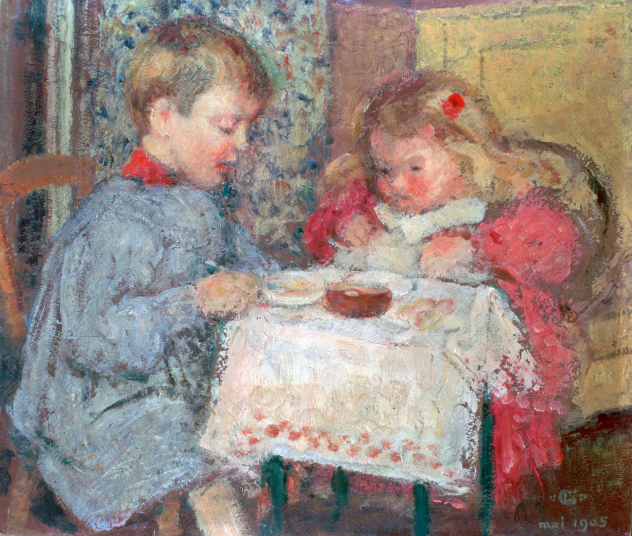 Bebekler Akşam Yemeği Partisi, 1905 by Georges Lemmen