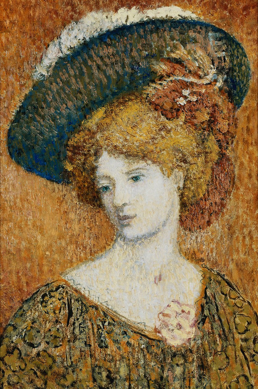 şapkalı kadın; Femme au Chapeau - Şapkalı Kadın, by Georges Lemmen