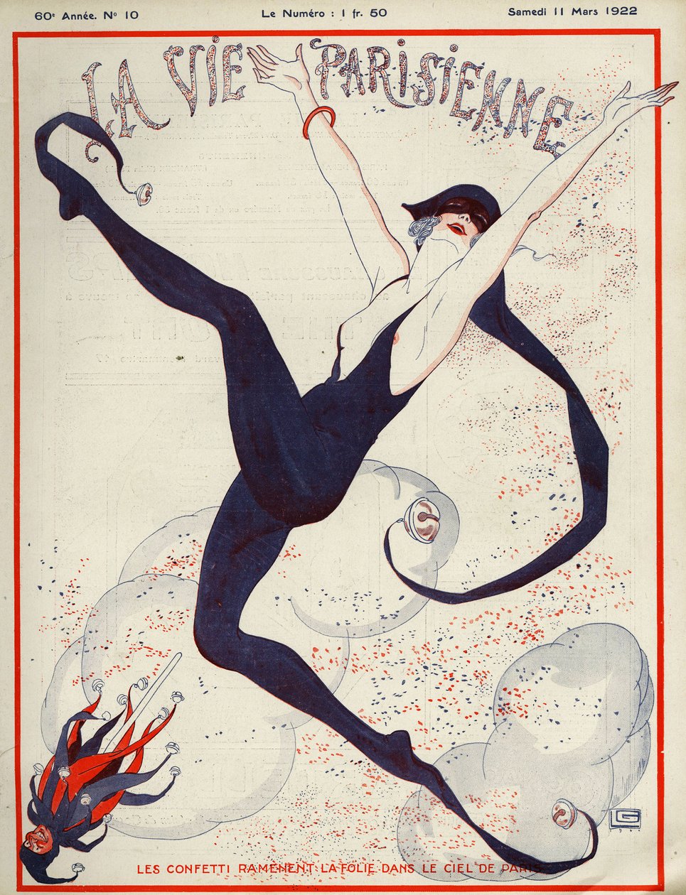 'La Vie Parisienne'in ön kapağı by Georges Leonnec