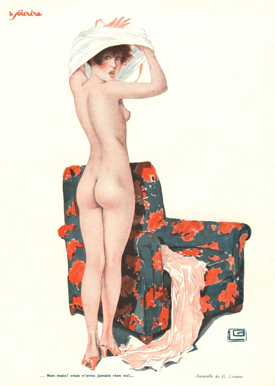 'The Smile'dan İllüstrasyon (renkli lito) by Georges Leonnec