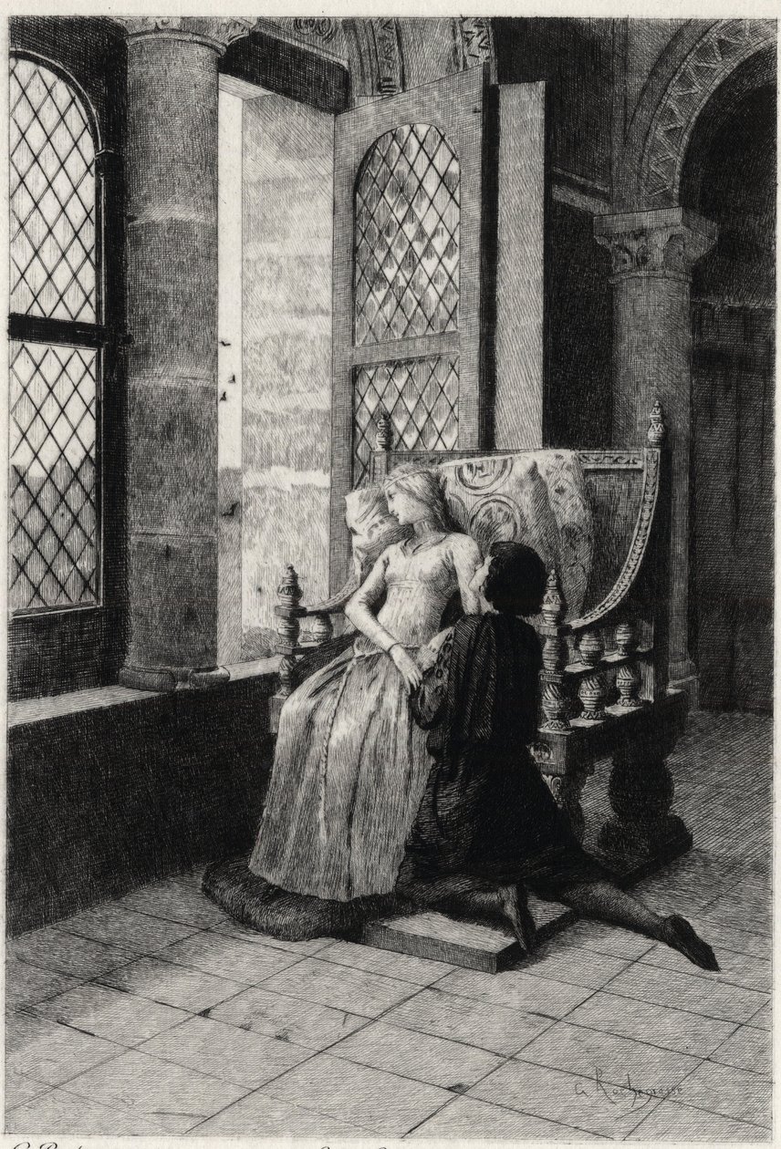 Georges Antoine Rochegrosse (1859-1938) tarafından “” The Burgraves” (ilk bölüm - sahne III) için Victor Hugo