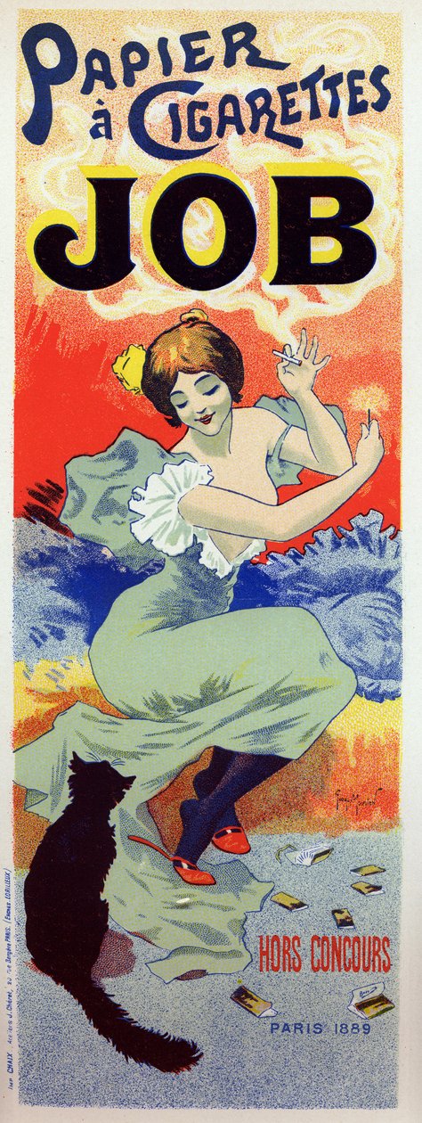 Yaşam tarzı. Sigara için haddeleme kağıdı işi. Poster Georges Meunier, Fransa, 1895 dolayları (poster) by Georges Meunier