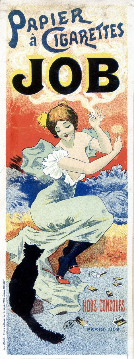 Georges Meunier imzalı “Job” sigara kağıdı posteri by Georges Meunier