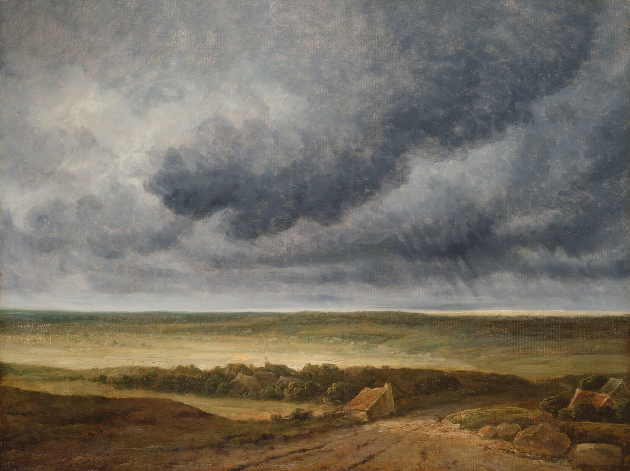 Bir köyün yakınında yol by Georges Michel