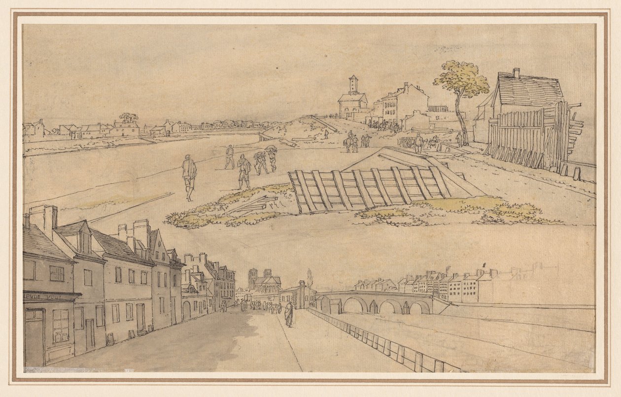 Paris'in İki Görünümü (verso) by Georges Michel