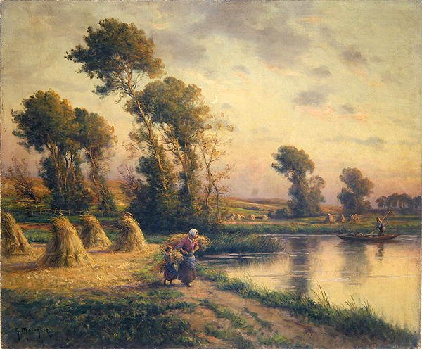 Kırsal Manzara (tuval üzerine yağlı boya) by Georges Philibert Charles Maroniez