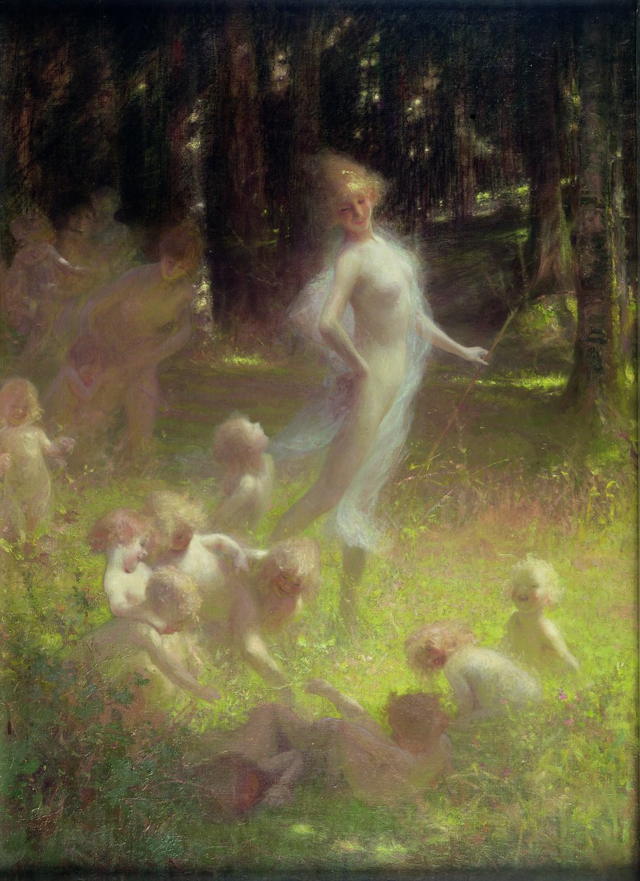 Çalılıktaki peri ve sprite by Georges Picard