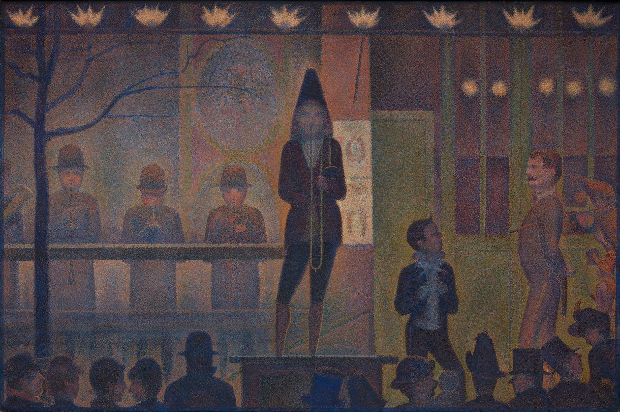 Sirk Sideshow Parade de cirque, 1887-88. by Georges Pierre Seurat