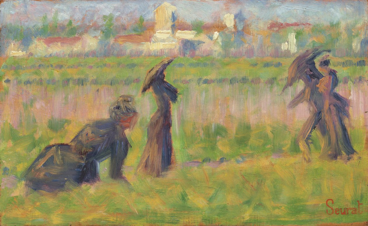 Manzaradaki Figürler, c. 1883. by Georges Pierre Seurat