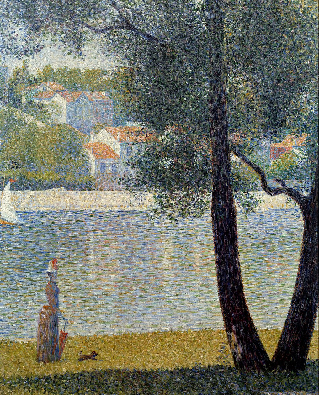 La Seine a Courbevoie Resim Georges Seurat (1859-1891) 1885 Özel koleksiyon - The Seine at Courbevoie. Georges Seurat