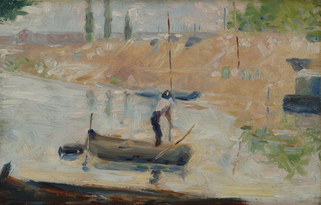 Teknedeki adam, 1884 dolayları by Georges Pierre Seurat