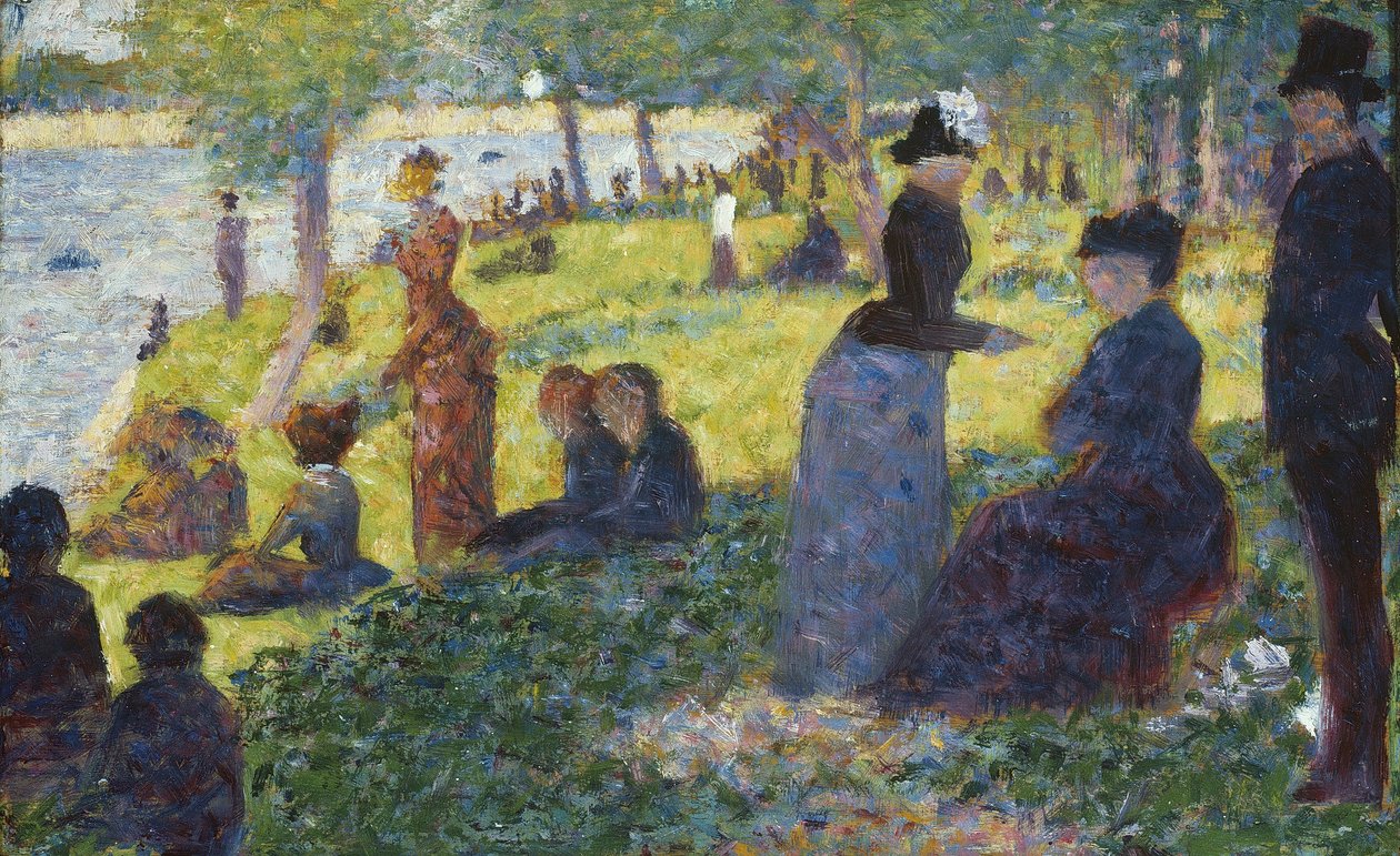 La Grande Jatte için Yağ Kroki, 1884 by Georges Pierre Seurat