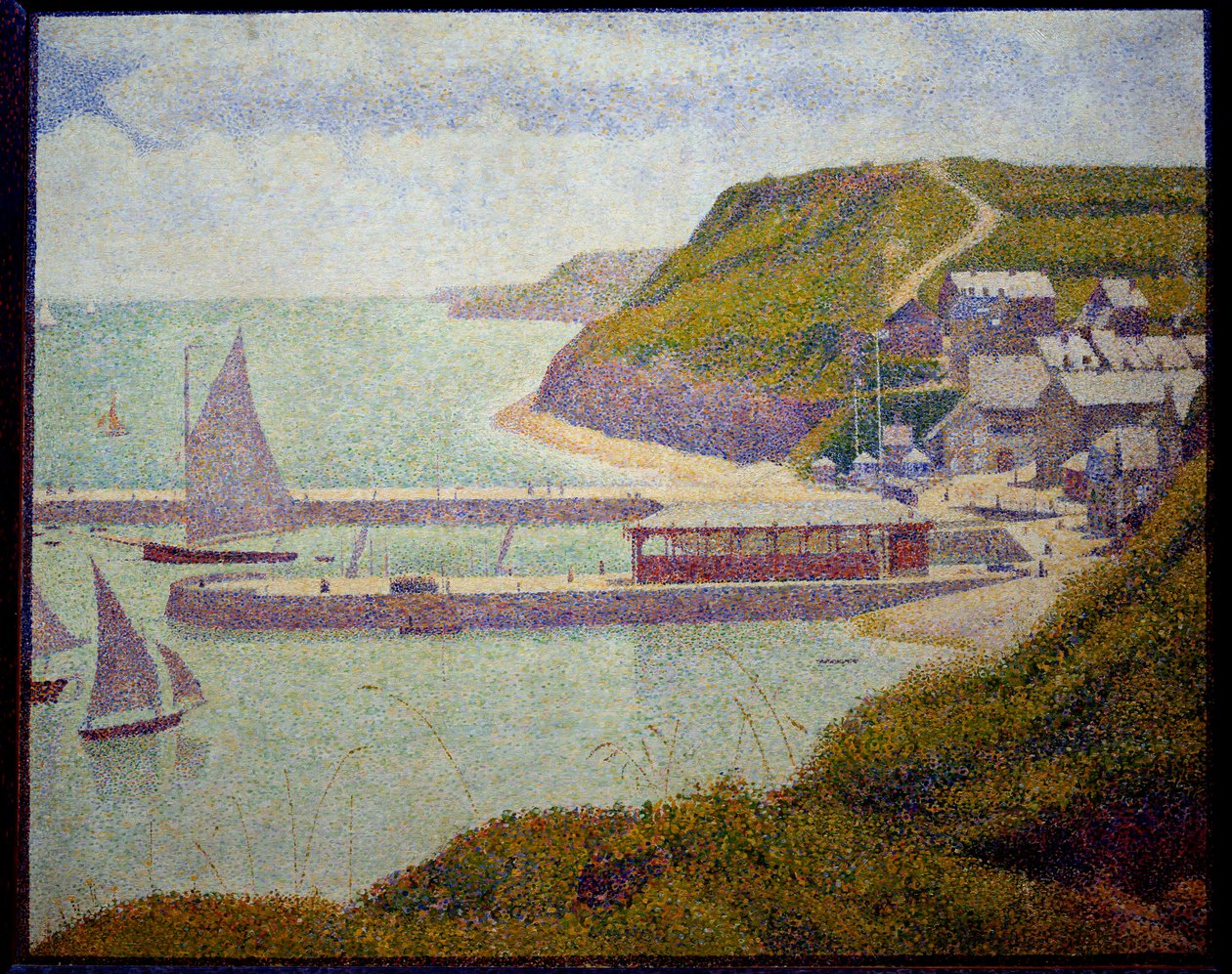 Port en Bessin, limandan önce, maree haute Boyama Georges Seurat (1859-1891) 1888 Güneş. 0,67x0,82 m. Paris, Musee d