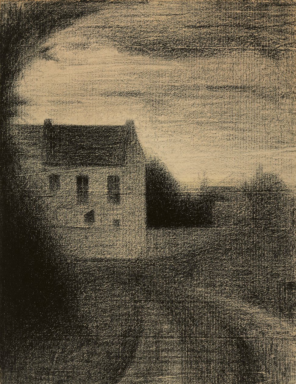 Kare Ev; Maison carree, c.1882-1884 by Georges Pierre Seurat