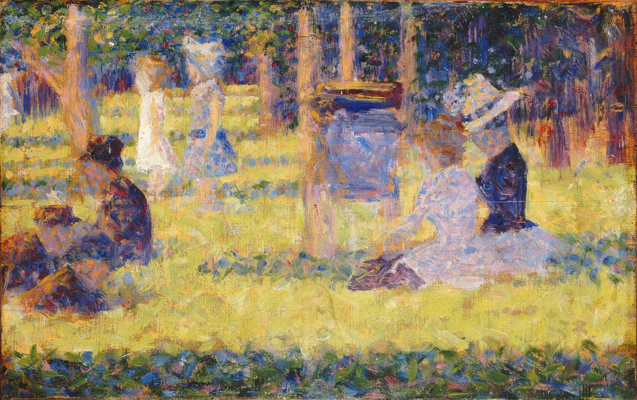 La Grande Jatte için Çalışma, 1884-1885. by Georges Pierre Seurat