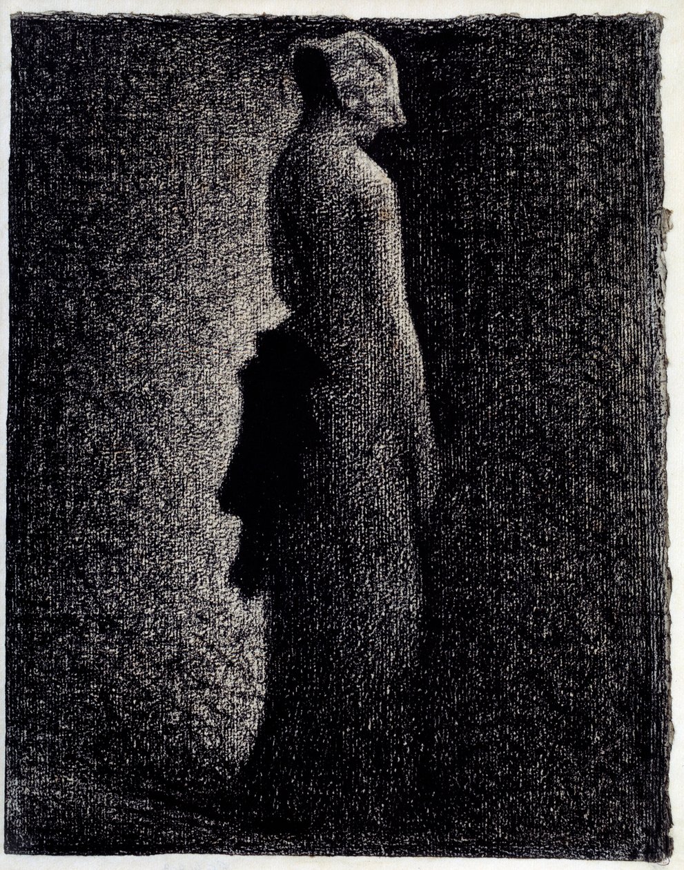 Georges Seurat (1859-1891) tarafından Kara Düğüm Karakalem 1882 civarında Dim. 0,31 x 0,23 m Paris. Orsay Müzesi by Georges Pierre Seurat