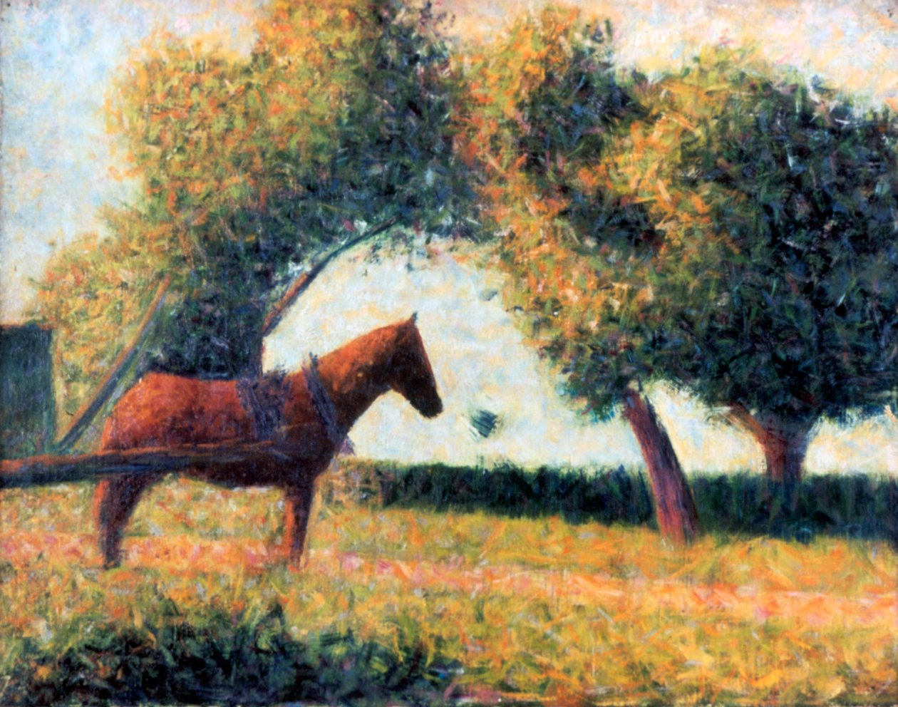 Koşumlu At, 1883 by Georges Pierre Seurat
